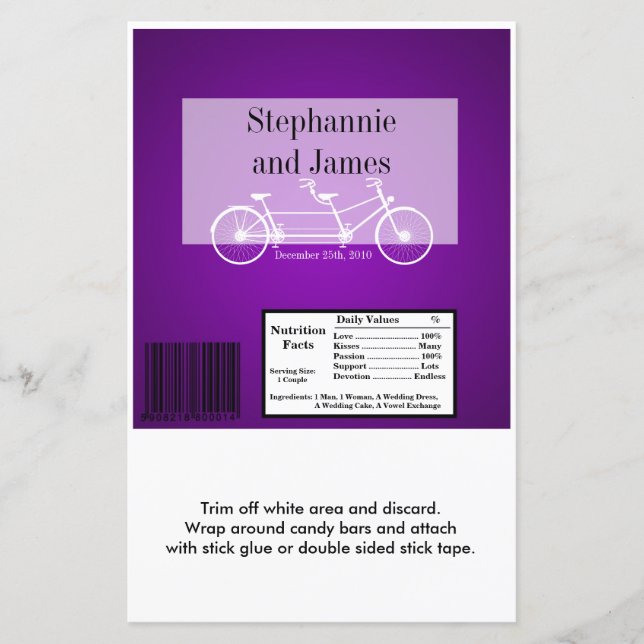 Hersheys stora Pub Wrapper Lila Dubbla Bike (Framsida)