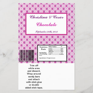 Hersheys stora Pub Wrapper Magenta Lila Formal Flygblad