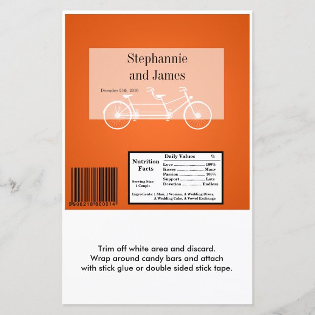 Hersheys stora Pub Wrapper Orange Dubbla Bike (Framsida)