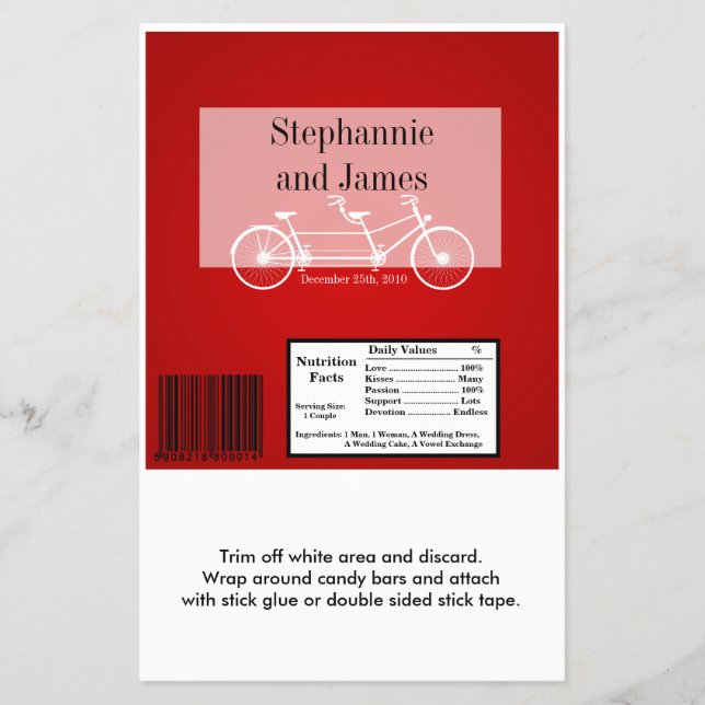 Hersheys stora Pub Wrapper Red Dubbla Bike Flygblad (Framsidan)