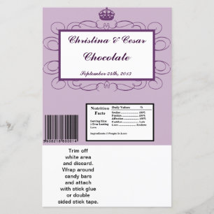 Hersheys stora Pub Wrapper-Royal Lila Krona/Swi