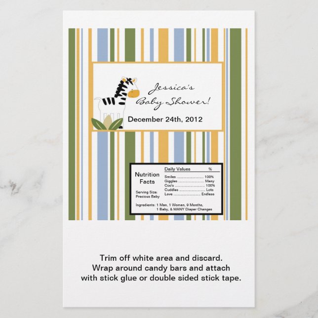 Hersheys stora Pub Wrapper Safari Friends Flygblad (Framsidan)