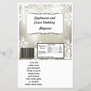 Hersheys stora Pub Wrapper Silver-juloskärpa Flygblad
