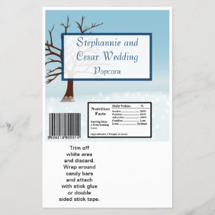 Hersheys stora Pub Wrapper Twinkling Snö / Träd Flygblad