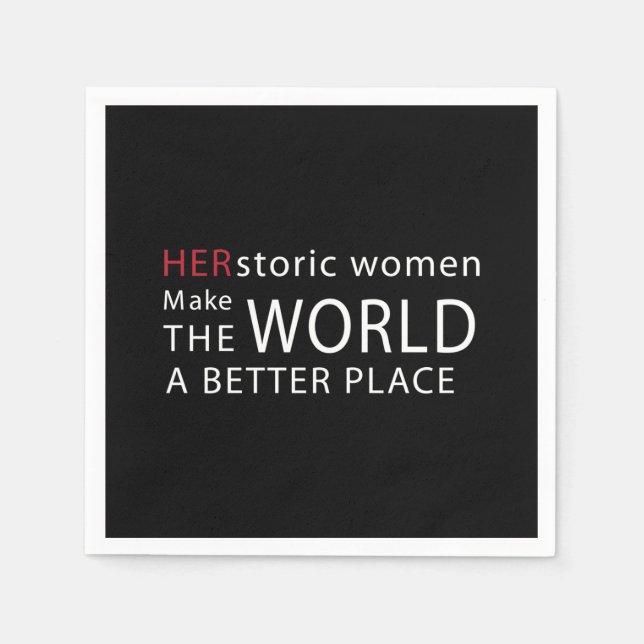 HERstoric Women Empowerment-citat Pappersservett (Framsidan)