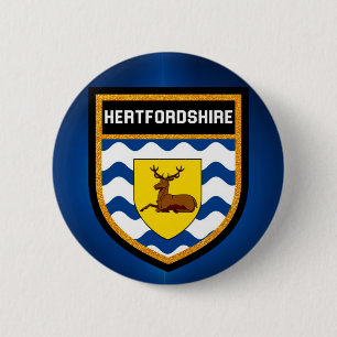 Hertfordshire Flagga Knapp