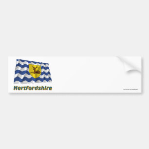 Hertfordshire som vinkar flagga med namn bildekal