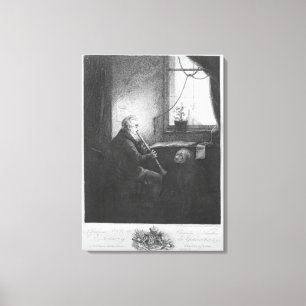 Hertig Esterhazy som leker klarinetten, 1809 Canvastryck