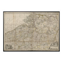 Hertigdömet Brabant med angränsande provinser Kart
