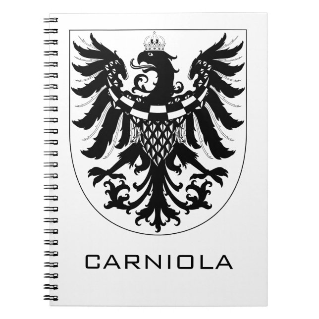 Hertigdömet Krain Monokrom heraldisk konst Anteckningsbok (Framsidan)