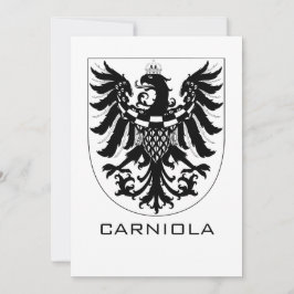 Hertigdömet Krain Monokrom heraldisk konst Inbjudningar