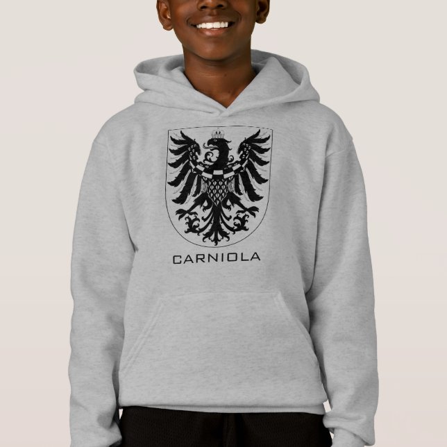Hertigdömet Krain Monokrom heraldisk konst T Shirt (Framsida)