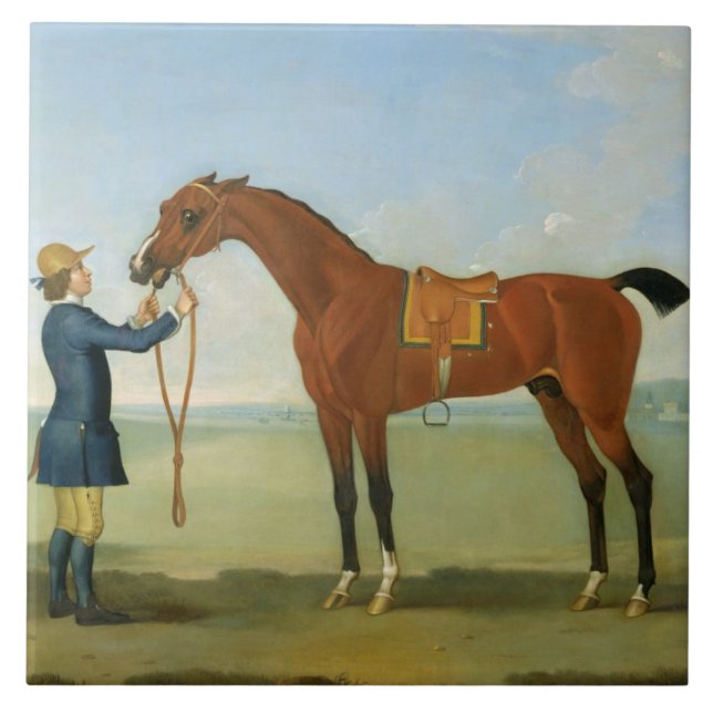 Hertigen av Devonshires flyg Childers, 1742 (oien Kakelplatta (Framsidan)