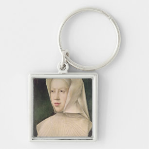 Hertiginna för Margueritede Habsburg av savoyen Fyrkantig Silverfärgad Nyckelring