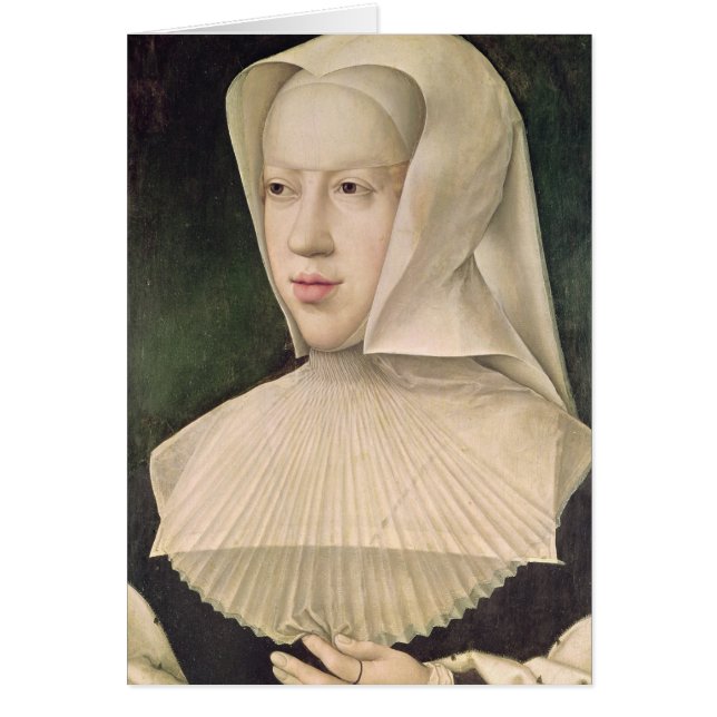 Hertiginna för Margueritede Habsburg av savoyen Hälsningskort (Framsidan)