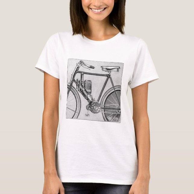 Hertschmann motorcykel, 1895 t-shirt (Framsida)