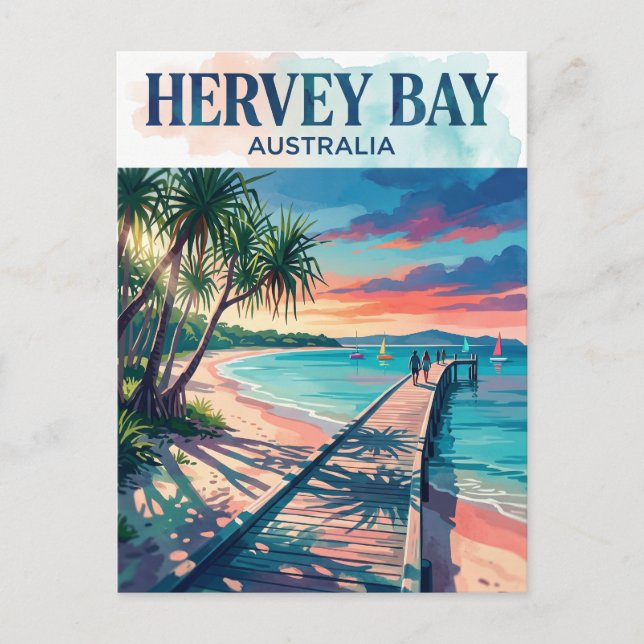 Hervey Bay Australien Vykort (Framsida)