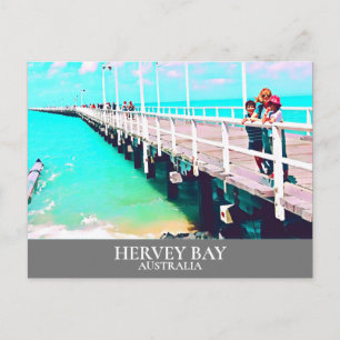 Hervey Bay Queesnland Sea Australia vintage resor Vykort