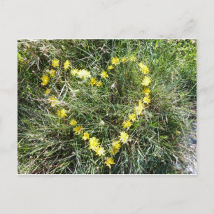 Herz aus Blumen Vykort