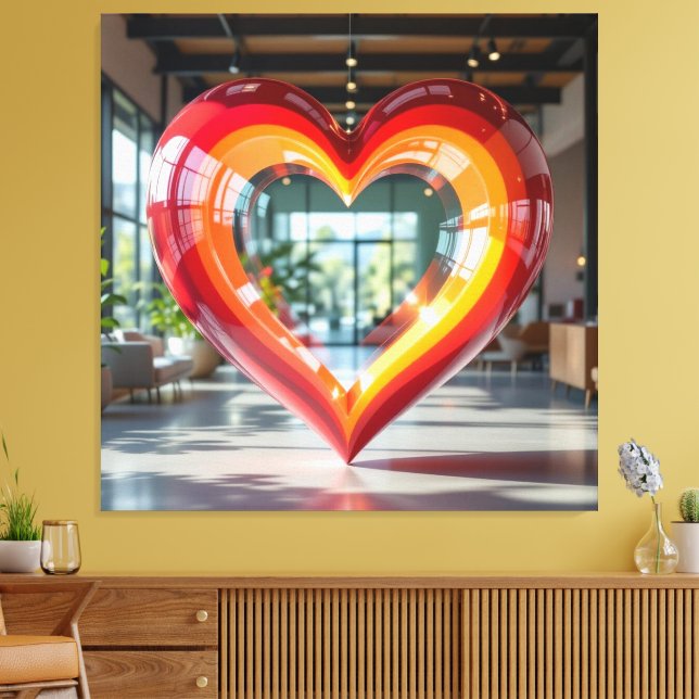 Herz der Emotionen   Canvastryck (Insitu (Vardagsrum))