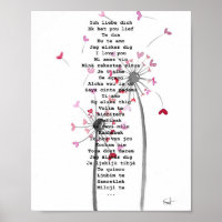 Herz Geschenk Liebe Kunst Pusteblume Hochzeit