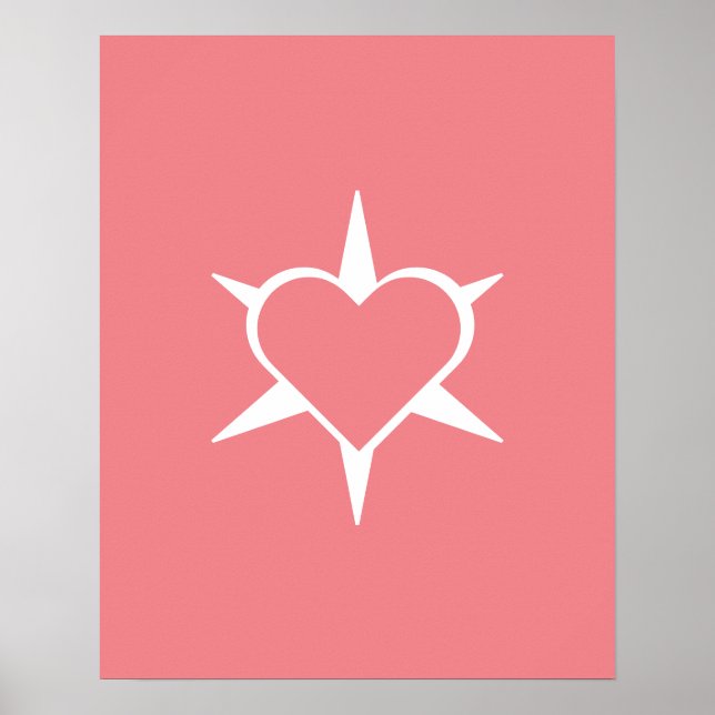 Herz Heart Coeur Cuore Star Starlet Sternchen Ster Poster (Framsidan)