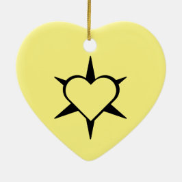 Herz Heart Cœur Cuore Star Starlet Sternchen Stern Julgransprydnad Keramik