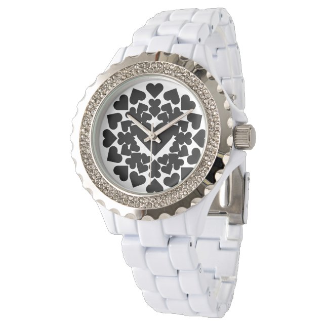 Herz ♥ Heart ♥ Herzen ♥ Hearts Armbandsur (Vinklad)