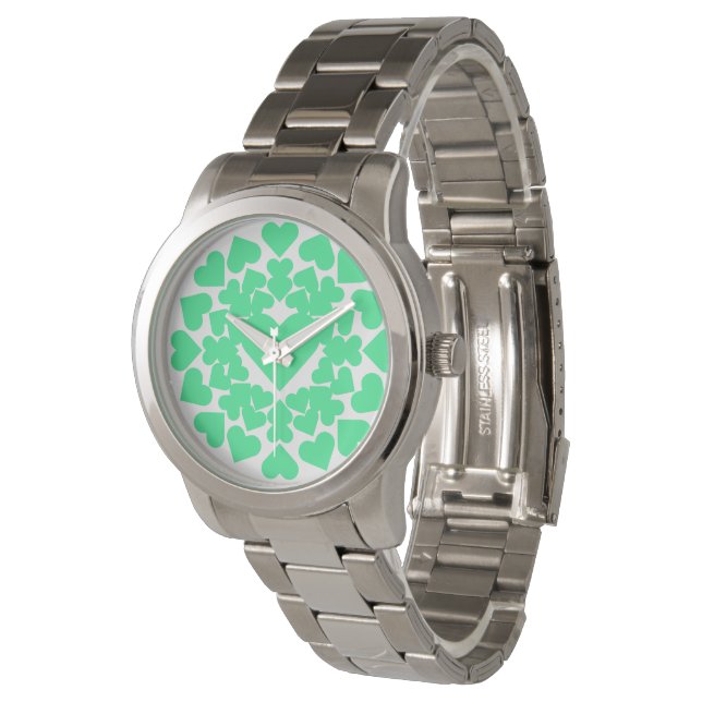 Herz ♥ Heart ♥ Herzen ♥ Hearts retro Armbandsur (Vinklad)