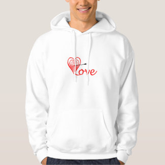 Herz Liebe Dartscheibe mit Pfeil Sweatshirt Med Luva