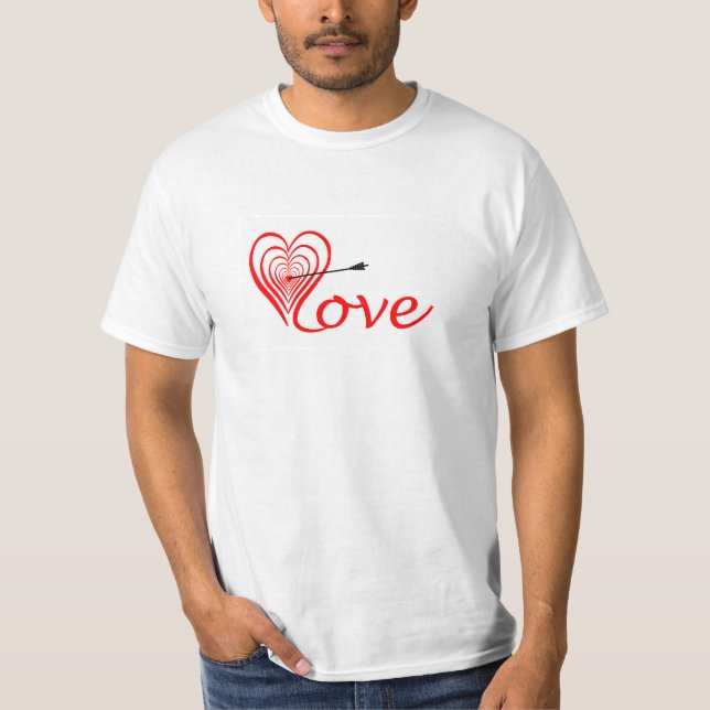Herz Liebe Dartscheibe mit Pfeil Tröja (Framsida)