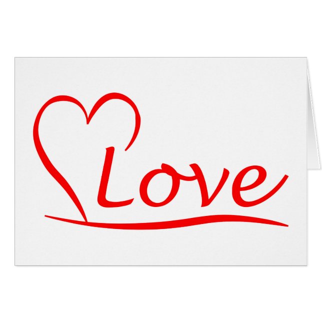 Herz mit Liebe Hälsningskort (Framsidan Horizontal)