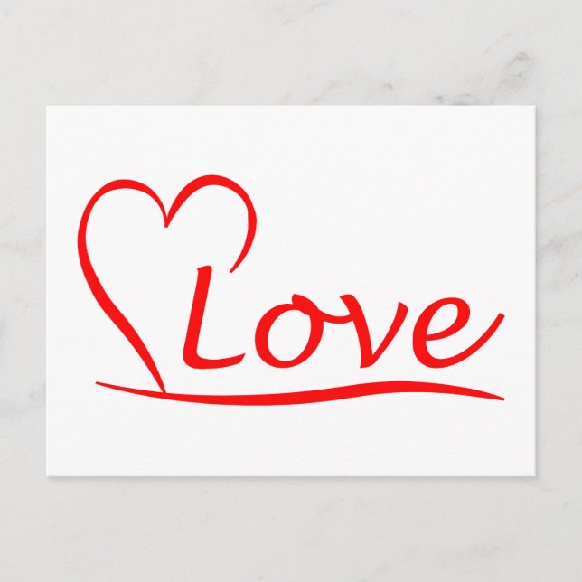 Herz mit Liebe Vykort (Framsida)