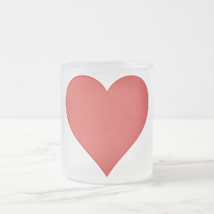 Herz Tasse aus Mattglas Frostad Glasmugg