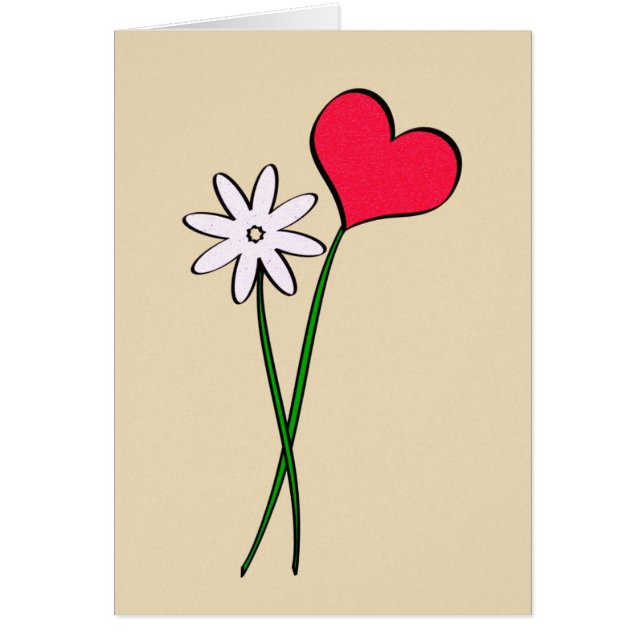Herzkarte Hälsningskort (Framsidan)