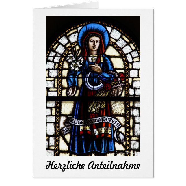 Herzliche Anteilnahme Karte Hälsningskort (Framsidan)