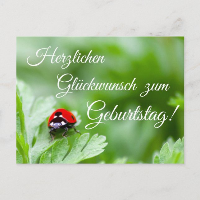 Herzlichen Glückwunsch zum Geburtstag! Vykort (Framsida)