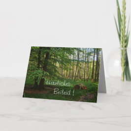 Herzliches Beileid ! Grüner Wald Kort