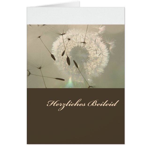 Herzliches Beileid Hälsningskort (Framsidan)