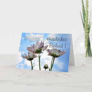 Herzliches Beileid mit Blumen Kort