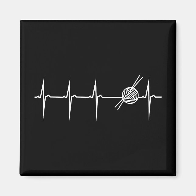 herzschlag stricken magnet (Framsidan)