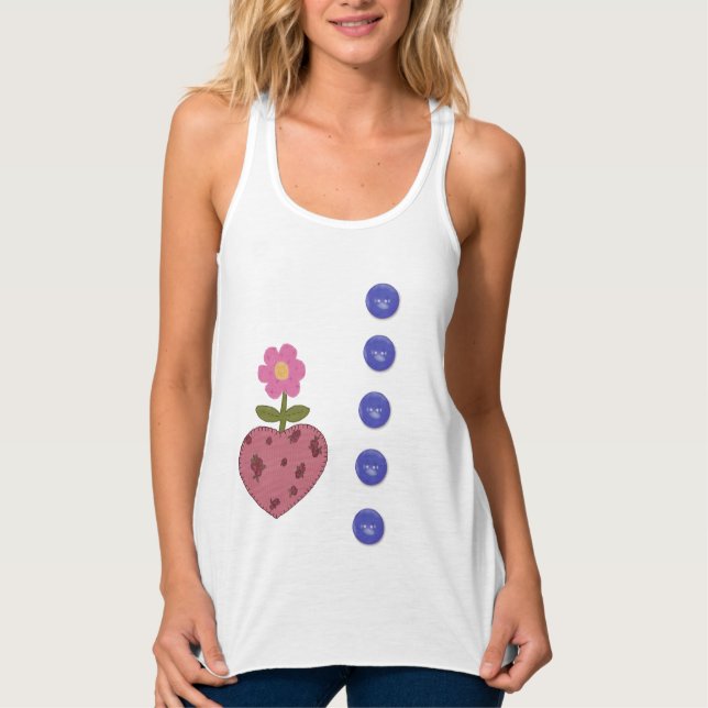Herztasche 1 tank top linne med racerback  (Framsida)