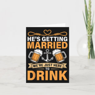 Hes Gifta sig Funny Marskalkar Bachelor Party Kort