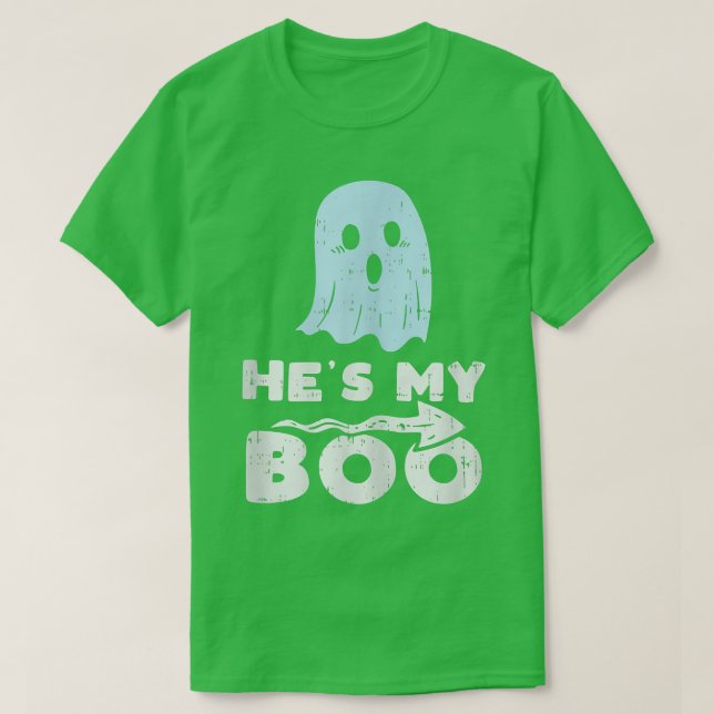 Hes min Boo Cute Matching par Halloween Costume T Shirt (Design framsida)