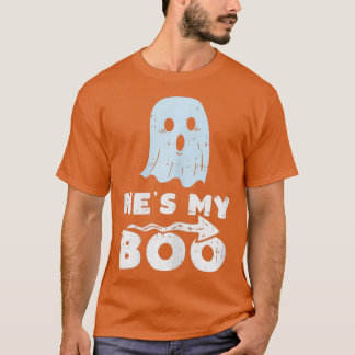 Hes My Boo Cute Matching Couple Halloween (2) T Shirt