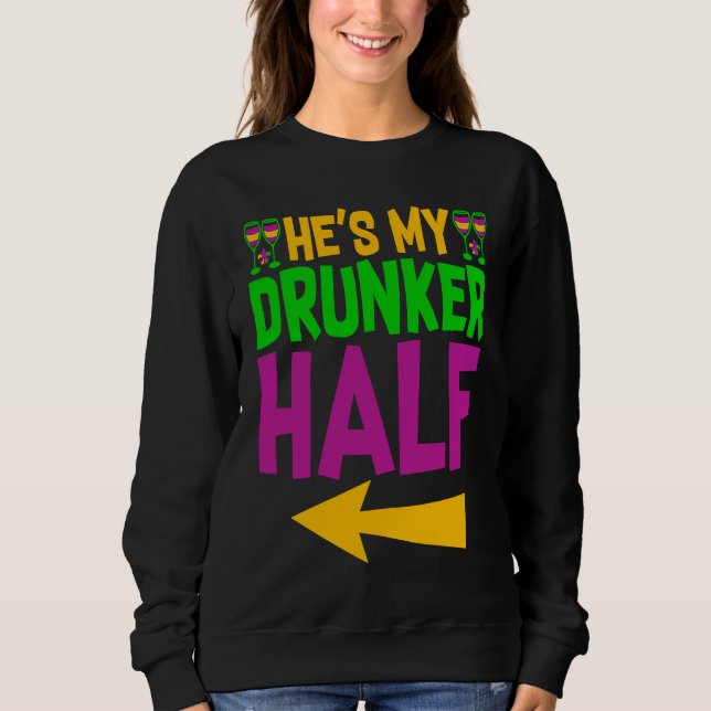 He's My Drunker Half Matching Couple Girlfriend Ma T Shirt (Framsida)