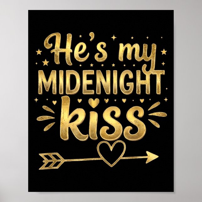 He's My Midnight Kiss Happy New Year Matching Coup Poster (Framsidan)