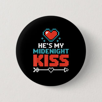 Hes My Midnight Kiss Happy New Year Matching Coupl Knapp