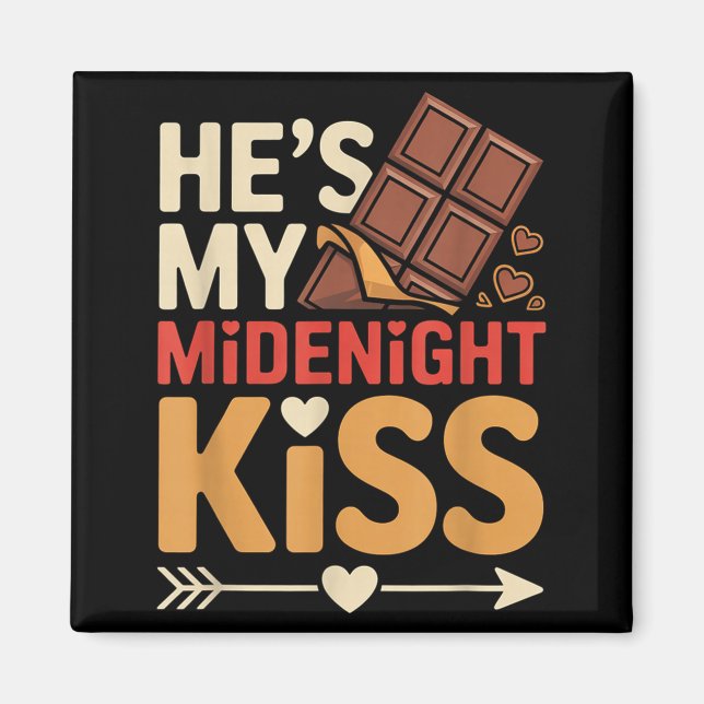 Hes My Midnight Kiss Happy New Year Matching Coupl Magnet (Framsidan)
