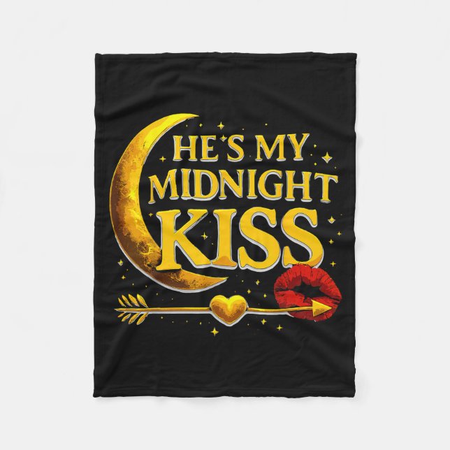 He's My Midnight Kiss Valentine’s Day Meme Matchin Fleecefilt (Framsidan)